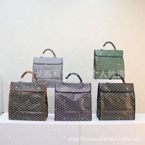 GAOY 25 Autumn goyard Backpack Large Capacity Casual Travel Men and Women Square Foldable Dog Tooth Bag Backpack
