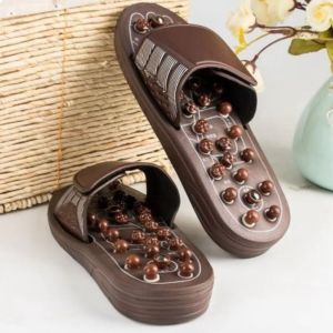 FLUTE แม่เหล็กแบบแม่เหล็ก รองเท้าแตะนวดเท้า กันลื่น ฤดูใบไม้ผลิฤดูใบไม้ผลิ รองเท้าแตะนวดกดจุด การบำบัดด้วย กดจุดฝังเข็ม รองเท้านวดเท้า สำหรับผู้ชายผู้หญิง