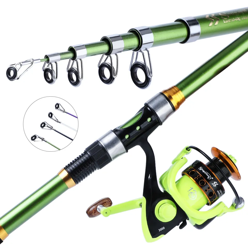 Sougayilang Spinning Fishing Combo 1.8m-2.7m Glass Fiber