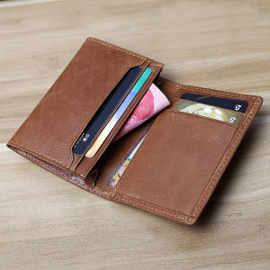Real Leather Card Holder Purse Mens VIP Credit Cards Wallet Slim Business Nametag ID Cards Keys Earphone Storage Small Bags
