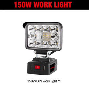 ONEVAN 150/250/350/550W LED Work Lights Flashlights Electric Torch Spotlight Portable Dual Usb Output Outdoors Camping Lamp for Makita 18V Battery