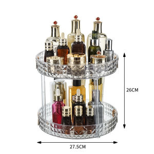 360°Rotating Lipstick Storage Box Perfume Pressed Powder Air Cushion Rack Cosmetic Storage box