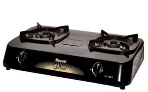 KOMPOR GAS RINNAI 302S + CAISAR Selang Gas Kompor Gas 2 Tungku BODY TEFLON