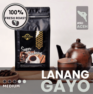 Kopi Arabika Lanang Peaberry Gayo Aceh 100% Murni – Medium Roast Biji Kopi Premium untuk Manual Brew 500g
