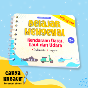 Buku Belajar Nama Alat Transportasi dan Kendaraan Darat Laut Udara | BUKU PAUD MURAH