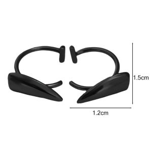 X.Z.MOONLIGH No-Punch Fangs Lip Clip No Hole Fake Lip Ring Vampire Little Devil Fangs Fake Lip Nails Punk Personalized Fake Lip Ring