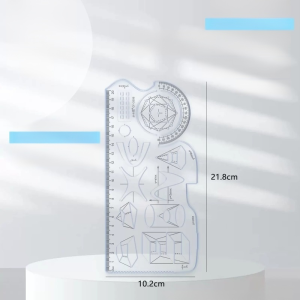 ไม้บรรทัดวาดรูปเรขาคณิตอเนกประสงค์ และโรงเรียนมัธยม รูปทรงเรขาคณิต เทมเพลตกราฟ