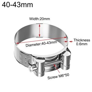 ANAMA 304 Stainless Steel Hose Clamps Powerful T Bolt Tube Clamps Exhaust Air Sealing
