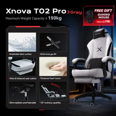 Xpanse Xnova pro gaming chair office chair adjustable ergonomic chair kerusi office pejabat -3 Years Official Warranty