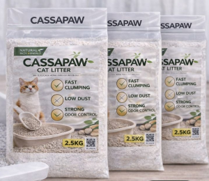 CASSAPAW Cassava Cat Litter Fast Clumping Low Dust Strong Odor Control