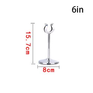 Tiang Nomor Meja Silver Atau Card Holder 6/8/10inch Price Stand Table Number Menu Stainless Steel Stand Card Holder Tag Stand