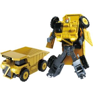 MUQZI 2 in 1 Deformation Robot Train Excavator Bulldozer Transformation Robot Toy Novelty Model Toys Engineering Vehicle Robot Childrens Toy