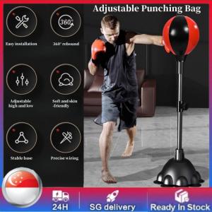 Boxing Fight Punching Reflex Ball Boxing Reaction Ball Adjustable Height Boxing Punching Bag with Stand for Exer