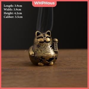 WP💓💛💖 Vintage Alloy Incense Burner Stick Holder Three Legged Hollow Out Mini Sandalwood Censer Incense Burner Home Decoration