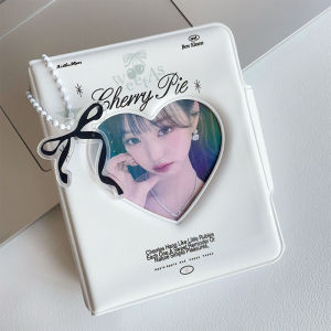 YAFEN Kpop Photocards Binder Sweet Bow Photo Album Mini Photocard Holder 3 Inch Love Heart Picture Storage Case