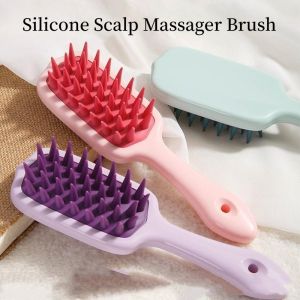 Silicone Scalp Massager Brush Soft Silicone Brush for Hair Cleaning Exfoliating Scalp Massage Convenient and Comfortable for Home Use Suitabl