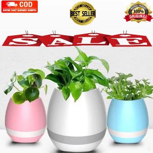 pot bunga audio speaker lagu musik hobi bluetooth wireless portable