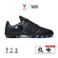 Sepatu Futsal BLASTER Fusion Olahraga Outdoor Hitam Berkilau/Putih Tersipu 44-45. 