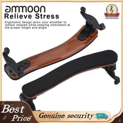 Violin Shoulder Rest Adjustable Violin Shoulder Rest Brown Violin Accessories for 4 Size Violin Music Accessories 3 Size Violin