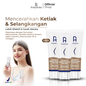 Pemutih Ketiak dan Selangkangan Ampuh Armpit Brightening Cream Bpom 30ml Paket 3 Pcs
