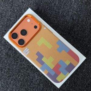 Splicing Squares Magne Case for iPhone 17 18 Pro Max 17Air 16 15 Carbon Pattern Camera Armor Protective Hard PC Phone Cover