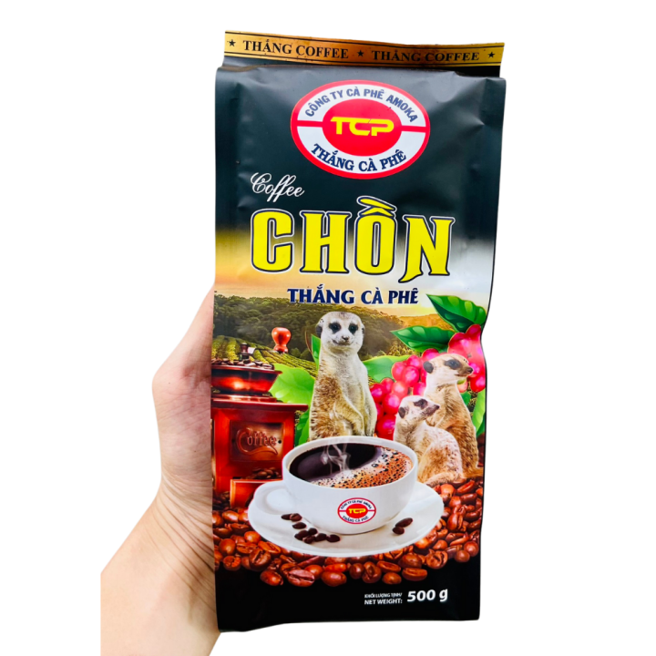 Gói Màu đen gu mạnh 0.5kg Cà phê Chồn Ban Mê Thuột rang xay pha phin ...