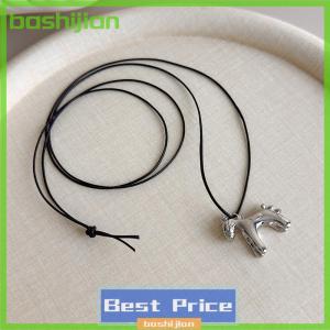 bashijian Minimalism Enamel Drip Glaze Colorful Horse Pendant Long Necklace Adjustable Sweater Chain Simple Jewelry Accessory Gifts