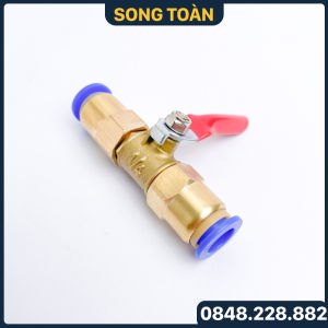 Van Khóa Phun Sương Nối Nhanh Ống 8 Khóa Nước Phun Sương Đồng Thau Phi 4 6 8 10 12mm