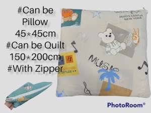 2 in 1 Cushion Pillow Blanket | Foldable Blanket Pillow Car Travel Portable Bed Quilt | Selimut Tebal & Bantal