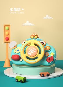 LZD  Baby Early Education Steering Wheel Children Simulation Driving Car Cab Driving Comfort Toy
