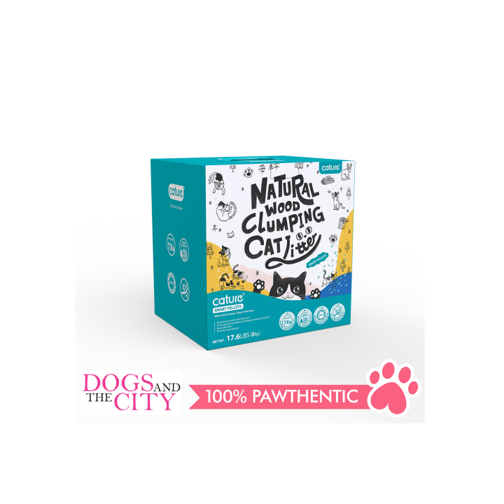 Cature Natural Wood Clumping Cat Litter Odor Control Plus 6L