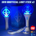 SB19 merchandise official light stick v3+ Blue LED (fast flash, slow flash, steady) acrylic rotating 360 degrees with box and freebies glow stick light stick for concert /kpop lightstick. 