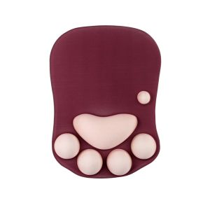 MIIQNUS Đệm cổ tay Tấm lót chuột hình chân mèo 3D Phim hoạt hình Bảo vệ tay Tấm lót chuột chơi game Sáng tạo Văn học Tấm lót cổ tay chuột Bàn làm việc văn phòng