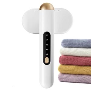 Efficient Double Head Fabric Shaver Powerful Motor Delinter USB Rechargeable Pilling Remover for Various Garments