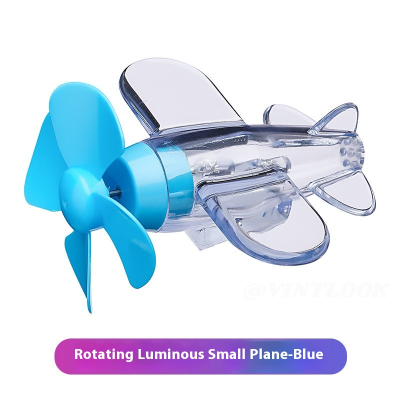 VINTLOOK Rotating LED Light-Up Mini Airplane Wind-Powered Car Decoration