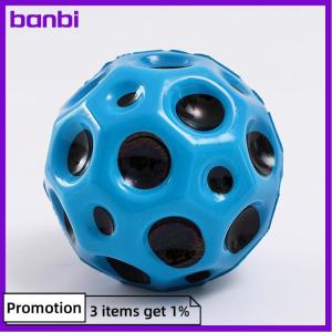 banbi หลุมที่มีประโยชน์ลูกบอลนุ่มเด้งลูกต่อต้านฤดูใบไม้ร่วงดวงจันทร์รูปร่างพรุนของเล่นเด็กเด้ง