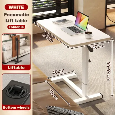 Pneumatic Bed Table Bedside table Adjustable Height Table Foldable Table Sofa Side Table Meja Pneumatik 氣動升降桌