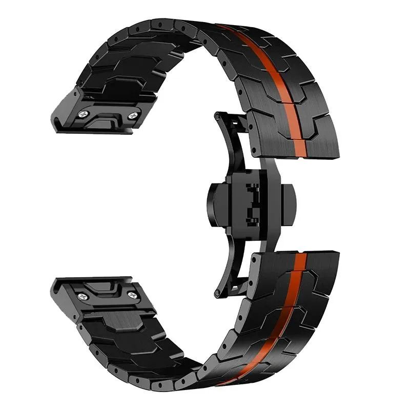 QuickFit 22mm 26mm Titanium Strap for Garmin Fenix AMOLED 47mm