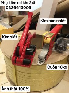 Bộ dụng cụ căng siết và cắt dây đai nhựa PP / PET cầm tay dùng kèm bọ sắt.