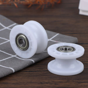 [Eqrbtl] 1 cái cơ khí ròng rọc rãnh bánh xe 608ZZ kép mang lăn ròng rọc bánh xe Vòng Bánh xe lăn 8x42x24 Mét