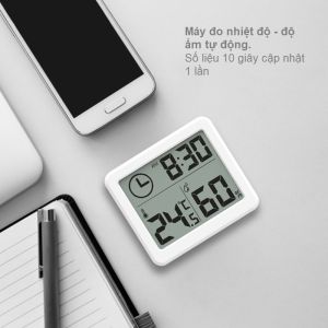 Nhiệt ẩm kế điện tử 3 trong 1 Nhỏ gọn sang trọng chính xác