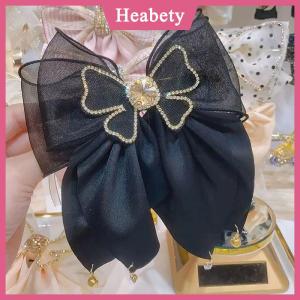 Heabety Hàn Quốc Phong Cách Ngọt Ngào Thời Trang Cô Gái Công Chúa Tóc Clip Rhinestone Lớn Bow Kẹp Tóc Cho Phụ Nữ Mũ Nón Mùa Xuân Clip Tóc Phụ Kiện
