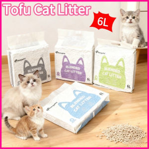 6L Premium Natural Tofu Cat Litter Quickly Solidifies with Fragrance Cat Sand Pet Toilet 4 Fragrances 猫砂