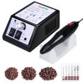 Cadrim Electric Nail Drill, Adjustable Nail File Machine Set with Sanding Bands for Manicure Pedicure Acrylic Glazing Nail Art Polisher (Black). 