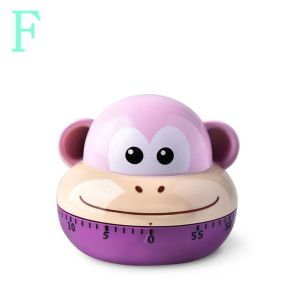 KEQI 60Minutes Animal Mechanical Timer Cartoon Funny Cooking Timer New Year Gift Cute Time Management Tool Children