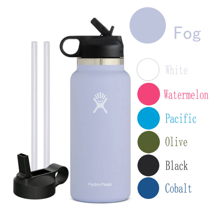 Hydro flask 32 oz wide 2025 mouth w/ straw lid fog