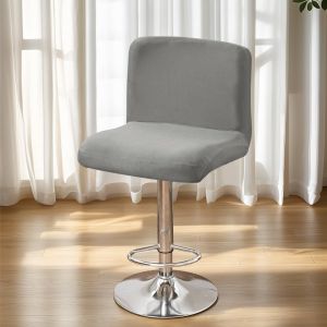 BESTITIT Stretch Low Back Chair Cover Dustproof Solid Color Office Swivel Chair Cover Universal Reusable Bar Stool Chair Cover for Hotel Restaurant Bar Counter Kitchen