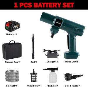200 Bar Cordless Brushless Electric High Pressure Washer Spray Water Machine 6-in-1 Nozzles Car Washing Machine Garden Power Tool For Makita 18V Battery