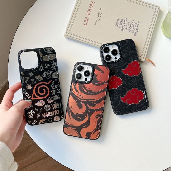 CASETiFY NARUTO Motif Akatsuki Cloud Hard Case For iPhone 15 14 Plus 11