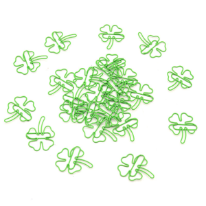 100 Pcs Decorative Paper Clips Four Leaf Clovers Paper Clip Lovely Planner Clips Small Bookmarks for Office